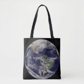 Full Earth toont een krachtig winterse Storm. Tote Bag (Voorkant)