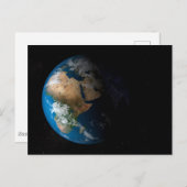 Full Earth toont gesimuleerde wolken boven Afrika. Briefkaart (Voorkant / Achterkant)