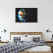 Full Earth toont gesimuleerde wolken boven Afrika. Canvas Afdruk (Insitu (Slaapkamer))