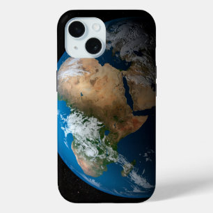 Full Earth toont gesimuleerde wolken boven Afrika. iPhone 15 Case