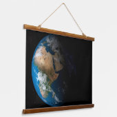 Full Earth toont gesimuleerde wolken boven Afrika. Hangend Wandkleed (Gebogen)