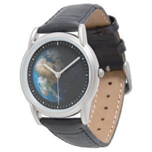 Full Earth toont gesimuleerde wolken boven Afrika. Horloge