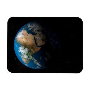 Full Earth toont gesimuleerde wolken boven Afrika. Magneet