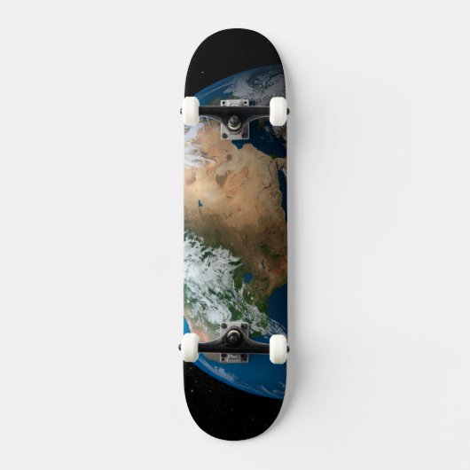 Full Earth toont gesimuleerde wolken boven Afrika. Persoonlijk Skateboard (Voorkant)