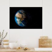 Full Earth toont gesimuleerde wolken boven Afrika. Poster (Keuken)