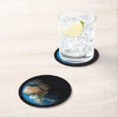 Full Earth toont gesimuleerde wolken boven Afrika. Ronde Kartonnen Onderzetter (Insitu)