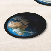 Full Earth toont gesimuleerde wolken boven Afrika. Ronde Kartonnen Onderzetter (Gebogen)