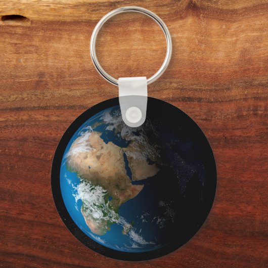 Full Earth toont gesimuleerde wolken boven Afrika. Sleutelhanger (Achterkant)