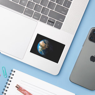 Full Earth toont gesimuleerde wolken boven Afrika. Sticker