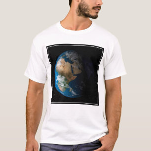 Full Earth toont gesimuleerde wolken boven Afrika. T-shirt