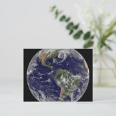 Full Earth toont lagedruksystemen. Briefkaart (Staand voorkant)