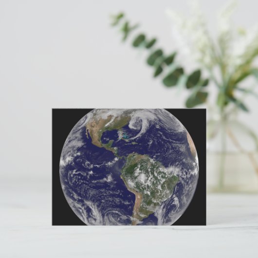 Full Earth toont lagedruksystemen. Briefkaart (Staand voorkant)