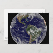 Full Earth toont lagedruksystemen. Briefkaart (Voorkant / Achterkant)