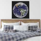 Full Earth toont lagedruksystemen. Canvas Afdruk (Insitu (Slaapkamer))