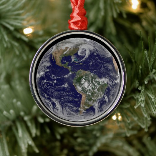 Full Earth toont lagedruksystemen. Metalen Ornament (Boom)