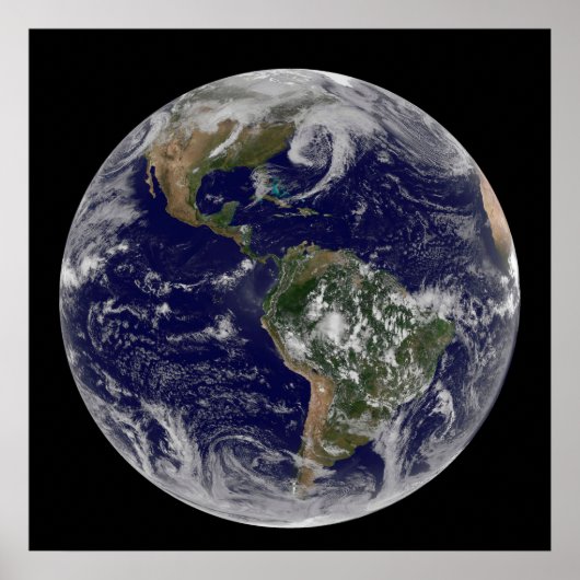 Full Earth toont lagedruksystemen. Poster (Voorkant)