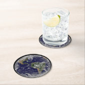 Full Earth toont lagedruksystemen. Ronde Kartonnen Onderzetter (Insitu)