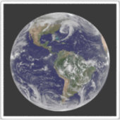 Full Earth toont lagedruksystemen. Sticker (Voorkant)