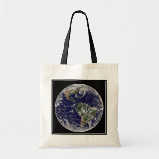 Full Earth toont lagedruksystemen. Tote Bag (Voorkant)