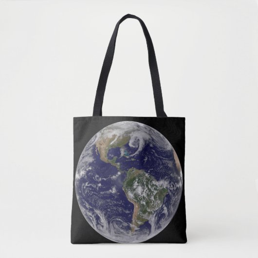 Full Earth toont lagedruksystemen. Tote Bag (Voorkant)
