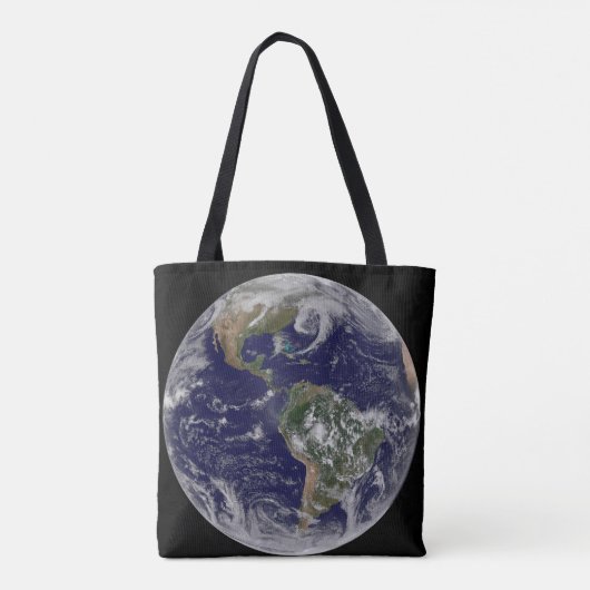 Full Earth toont lagedruksystemen. Tote Bag (Achterkant)