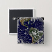 Full Earth toont lagedruksystemen. Vierkante Button 5,1 Cm (Voorkant /achterkant)