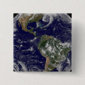 Full Earth toont lagedruksystemen. Vierkante Button 5,1 Cm (Voorkant)