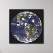 Full Earth toont tropische Stormen in de Atlantisc Canvas Afdruk (Voorkant)