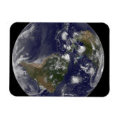 Full Earth toont tropische Stormen in de Atlantisc Magneet (Horizontaal)