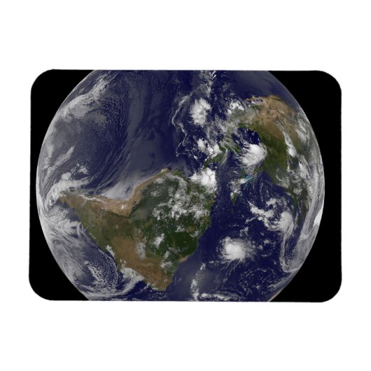 Full Earth toont tropische Stormen in de Atlantisc Magneet (Horizontaal)