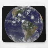 Full Earth toont tropische Stormen in de Atlantisc Muismat (Voorkant)