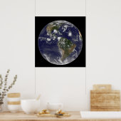 Full Earth toont tropische Stormen in de Atlantisc Poster (Keuken)