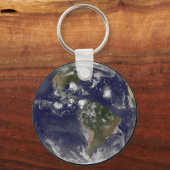 Full Earth toont tropische Stormen in de Atlantisc Sleutelhanger (Achterkant)