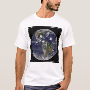 Full Earth toont tropische Stormen in de Atlantisc T-shirt