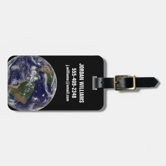 Full Earth toont verschillende tropische Storm sys Bagagelabel (Voorkant horizontaal)