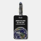 Full Earth toont verschillende tropische Storm sys Bagagelabel (Achterkant verticaal)