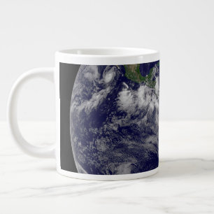 Full Earth toont verschillende tropische Storm sys Grote Koffiekop