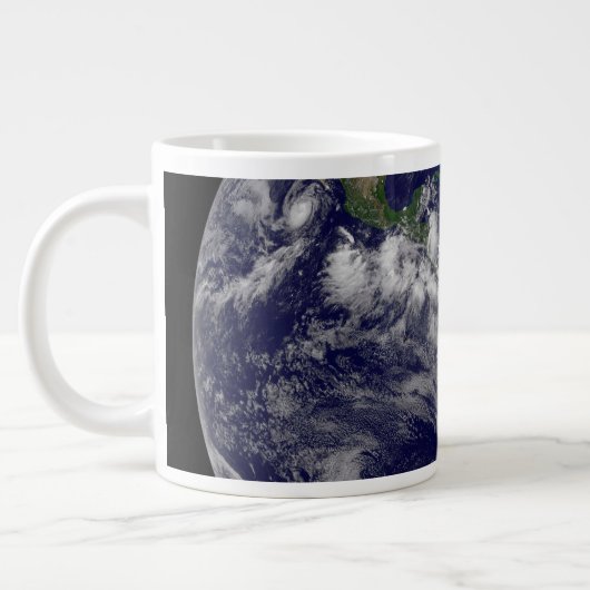 Full Earth toont verschillende tropische Storm sys Grote Koffiekop (Links)