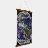 Full Earth toont verschillende tropische Storm sys Hangend Wandkleed (Gebogen)