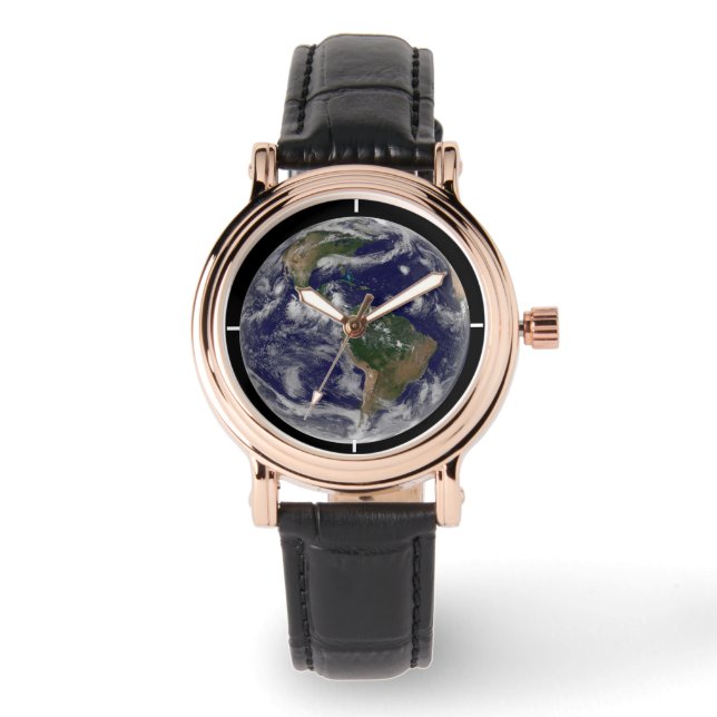 Full Earth toont verschillende tropische Storm sys Horloge (Voorkant)