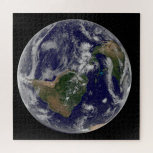 Full Earth toont verschillende tropische Storm sys Legpuzzel
