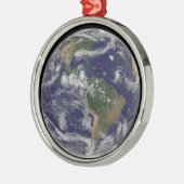 Full Earth toont verschillende tropische Storm sys Metalen Ornament (Links)