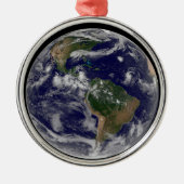 Full Earth toont verschillende tropische Storm sys Metalen Ornament (Voorkant)