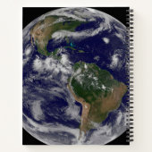 Full Earth toont verschillende tropische Storm sys Notitieboek (Achterkant)
