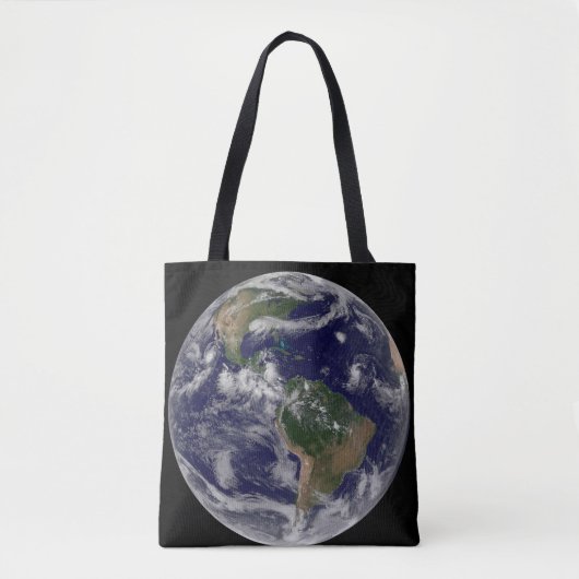 Full Earth toont verschillende tropische Storm sys Tote Bag (Voorkant)