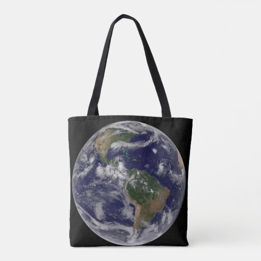 Full Earth toont verschillende tropische Storm sys Tote Bag (Achterkant)