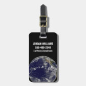 Full Earth toont verschillende tropische Stormen. Bagagelabel (Voorkant verticaal)