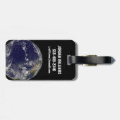 Full Earth toont verschillende tropische Stormen. Bagagelabel (Achterkant horizontaal)