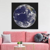 Full Earth toont verschillende tropische Stormen. Canvas Afdruk (Insitu (Woonkamer))