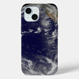 Full Earth toont verschillende tropische Stormen. iPhone 15 Case